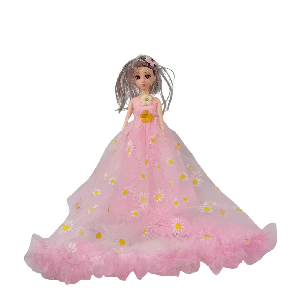 Princess Daisy Long Gown BJD Style Ball Joint Doll Multi-Joint Plastic 12" READ